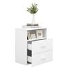 vidaXL Bed Cabinet White Sturdy Engineered Wood Medium