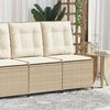 vidaXL Reclining Patio Sofa Beige and Cream White