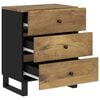 vidaXL Bedside Cabinet Honey Brown, Black