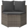 vidaXL 2 Piece Patio Sofa Set with Cushions Poly Rattan Gray