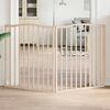 vidaXL Dog Gate Set of 2 Brown Poplar Wood 63 in total length