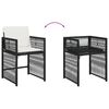 vidaXL Garden Dining Set Black