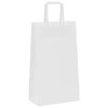 vidaXL Paper Bags 250 pcs with Handles White 21x11x36 cm