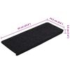 vidaXL Stair Mat Set of 30 Black