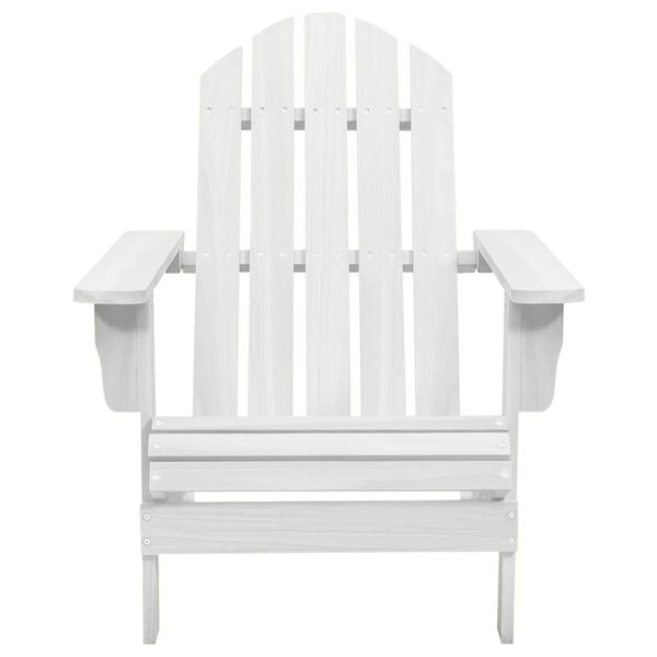 vidaXL Garden Chair White Hardwood, Firwood Standard Durable