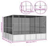 vidaXL Bird Cage Anthracite Galvanized Steel Large Bird Cage