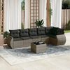 vidaXL Garden Sofa Set Grey Poly Rattan Large Modular Garden Sofa Set