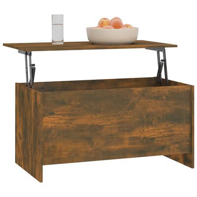 vidaXL Coffee Table Smoked Oak 40.2"x21.9"x20.7" Engineered Wood