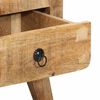 vidaXL Nightstand Rough Mango Solid Mango Wood 15.7x12.6x18.1 in