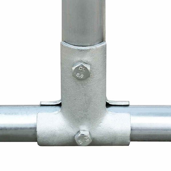 vidaXL Outdoor Dog Kennel Silver Galvanized Steel 150.4 x 75.6 x 72.8 in