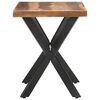 vidaXL Dining Table Honey Solid Acacia Wood, Rubberwood, Powder-Coated Steel
