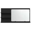 vidaXL Bathroom Mirror Cabinet Black Oak 35.4"x 4.3"x 17.7" Engineered Wood