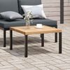 vidaXL Garden Coffee Table Black and Brown Powder-coated aluminum