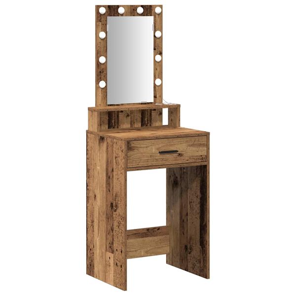vidaXL Dressing Table Brown 19.69 x 16.14 x 55.12 in Engineered Wood