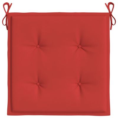 vidaXL Garden Chair Cushions 2 pcs Red 19.7"x19.7"x1.2" Oxford Fabric