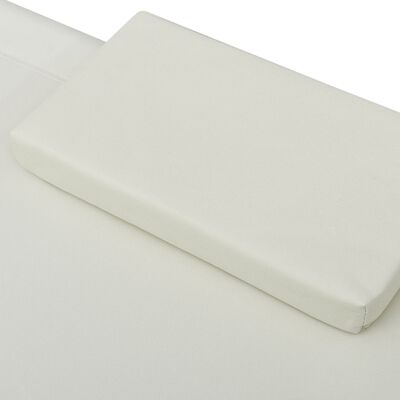 vidaXL Patio Lounge Bed Fabric Cream