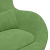 vidaXL Egg Chair with Footstool Light Green 24.80 x 28.74 x 35.43 in
