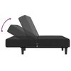vidaXL Sofa Bed Black Velvet (100% polyester), wood, plastic Large