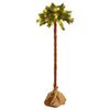 vidaXL Christmas Tree Green and brown PVC, steel, linen fabric Medium