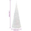 vidaXL Artificial Christmas Tree White PVC 70.9 in tall, 23.6 in wide