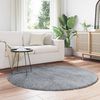 vidaXL Shaggy Rug Light Grey 100% Polyester 63.0 x 63.0 in Non-slip