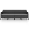 vidaXL Garden Lounge Set Anthracite Polypropylene with rattan look Large