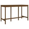 vidaXL Bar Table Honey brown Solid pine wood Large Durable Bar Table