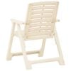 vidaXL Garden Chair Set of 4 White Plastic Foldable Garden Chair