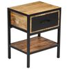 vidaXL Bedside Cabinet Solid Mango Wood 15.7"x11.8"x19.6"
