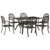 vidaXL Garden Dining Set Bronze Cast aluminum Standard Sits Plenty