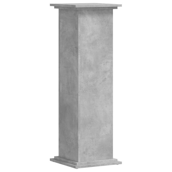 vidaXL Plant Stand Concrete Grey Engineered Wood Tall Decorative Inlays