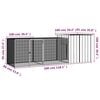 vidaXL Chicken Cage Grey Galvanized steel Large Durable Chicken Coop