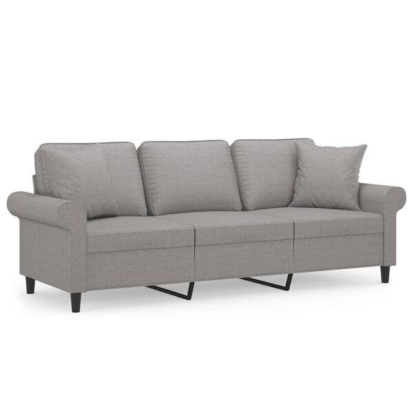 vidaXL 3-seater Sofa Light grey