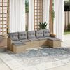 vidaXL Garden Sofa Set Mix Beige Poly Rattan Large Modular