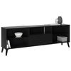 FMD TV Cabinet Black Melamine-coated particle board Medium TV Cabinet