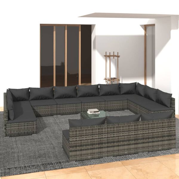 vidaXL Garden Lounge Set Grey, Anthracite