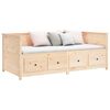 vidaXL Day Bed Natural Wood Solid Pine Wood Single Day Bed Rectangular