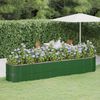 vidaXL Garden Raised Bed Green Powder-coated steel Extra Large Durable