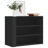 vidaXL Wall Cabinet Black Engineered wood 29.5x13.8x23.6 in