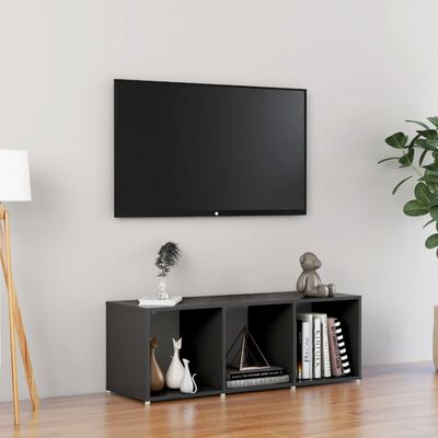 vidaXL TV Stand Gray 42.1"x13.8"x14.6" Engineered Wood