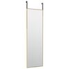 vidaXL Door Mirror Gold Aluminum, glass, metal 11.8 x 39.4 in