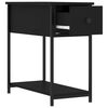 vidaXL Bedside Cabinet Black Engineered wood, iron Compact