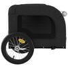 vidaXL Pet Bike Trailer Black and Grey Oxford fabric, iron, PVC Small