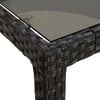 vidaXL Garden Dining Table Black 59.1" x 35.4" x 29.5" Poly rattan