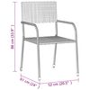 vidaXL Outdoor Dining Set Grey PE rattan, steel, solid acacia wood Medium
