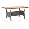 vidaXL Dining Set Grey