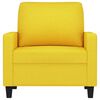 vidaXL Sofa Chair Light Yellow 100% Polyester Standard Durable
