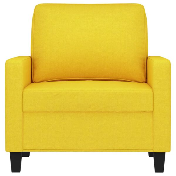 vidaXL Sofa Chair Light Yellow 100% Polyester Standard Durable