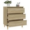 vidaXL Sideboard Sonoma Oak Engineered wood, solid eucalyptus wood