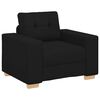 vidaXL Sofa Chair Black Polyester, Foam, Plywood, Steel Single